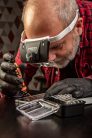 NEO TOOLS Fejpántos nagyító, 5 lencsével, LED-es világítással 06-130