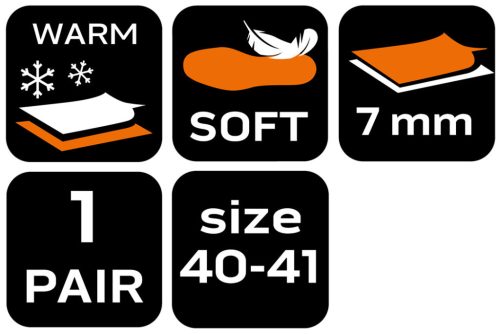 NEO TOOLS Talpbetét, filc, hőszigetelt, 40-41 82-341