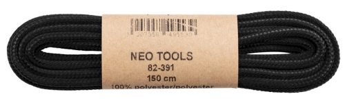 NEO TOOLS Cipőfűző 150cm, fekete, Rendelési egység: 10db 82-391