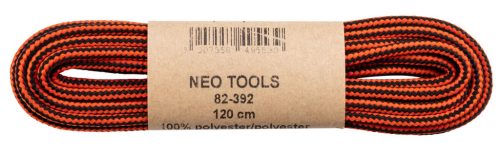 NEO TOOLS Cipőfűző 120cm, narancs/fekete, Rendelési egység: 10db 82-392