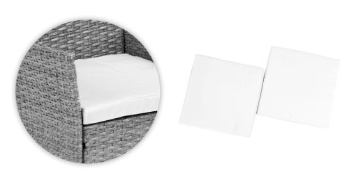 Rattan hatású kerti bútor szett – asztal és székek, szürke, MultiGarden