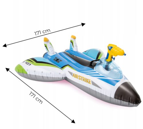 Felfújható repülő vízipisztollyal, zöld INTEX 57536