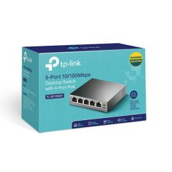   TP-LINK TL-SF1005P 5-Portos 10/100 Mbps asztali switch 4 PoE porttal