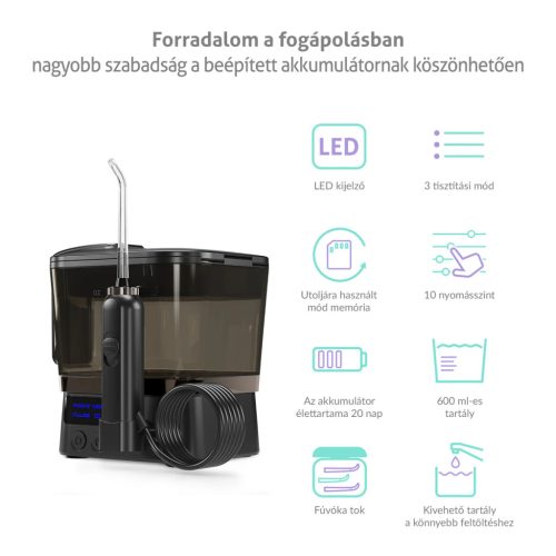 TrueLife AquaFloss Station F300 Szájzuhany Fekete