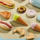 Játék Piknik Készlete Burgerrel, Pizzával és Sült Krumplival