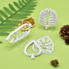 4 db-os levél formájú süteményforma