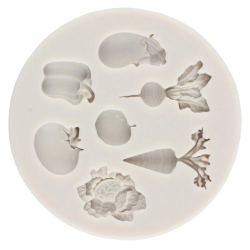 Zöldségtémájú szilikon forma tortadíszítéshez