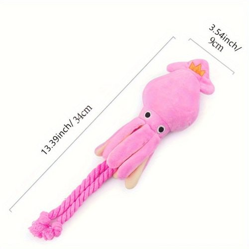 Csipogó polip plüss kutyajáték