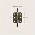 4db Antik Bronz Korona Fejű Zsanérok Csavarokkal