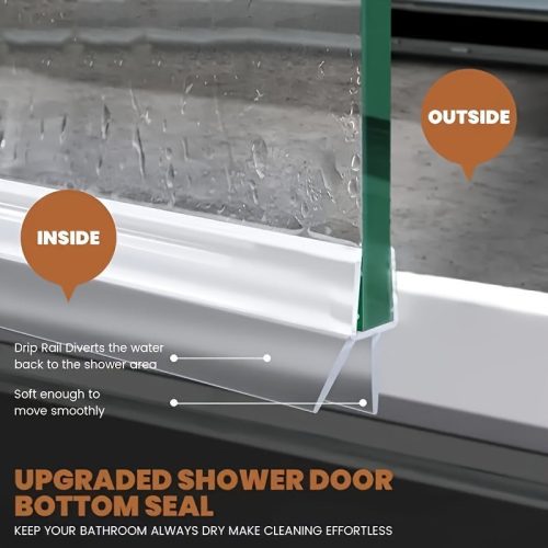 2db Vízálló zuhanyajtó alsó tömítőcsík