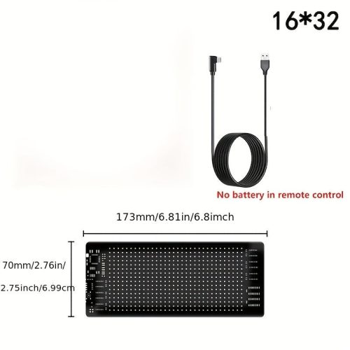 Többnyelvű Autó LED Matricás Pixel Panel (1 kijelző + 1kábel )