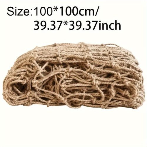 Sárgásbarna rattan és fonott fonálháló