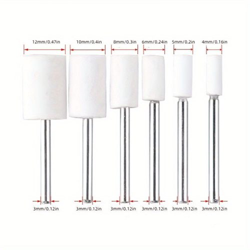 12 darabos gyapjú filc polírozó készlet mandrellel