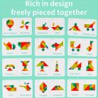 Fa Tangram geometriai alak kirakós játék
