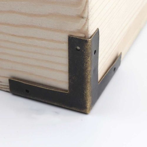 8 db Antik bronz fém sarokvédő