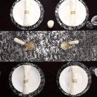 12db Ezüst-arany színű Eldobható Tányéralátét