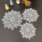 Elegáns európai csipke kerek alátétek és tálaló