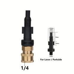   1/4 Gyorscsatlakozó Nyomásos Mosó Adapter - Kompatibilis Karcherrel, Lavorral, Bosch-szal