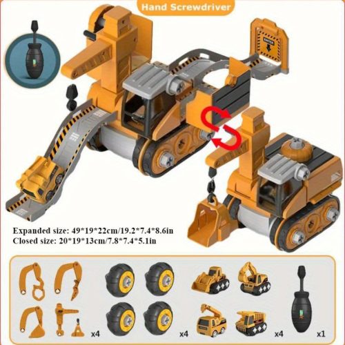 4 az 1-ben szétszerelhető és összeszerelhető mérnöki járműmodell
