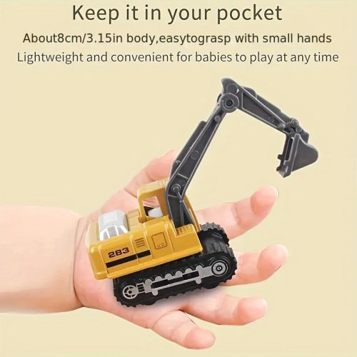 6 darabos öntött építőipari jármű játékkészlet