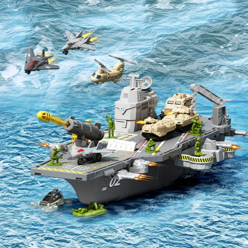 Gyermek repülőgép-hordozó játék katonai akciófigurákka