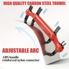 Állítható sugarú többlapátos glettvas