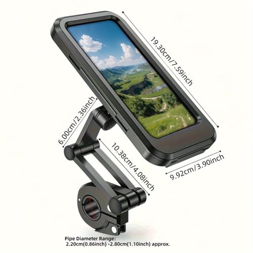 1 darab vízálló motoros telefon tartó – 360°-ban forgatható