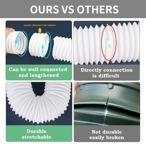 1db Kerek lefolyó hosszabbító, teleszkópos esővíz lefolyócső