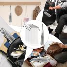 Vízálló, matt ,áttetsző esernyőtároló táska zsinórral