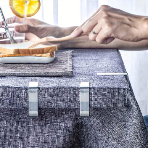 8 db Nehézterhelésű Rozsdamentes Acél Asztalterítőkapocs