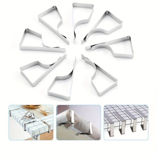 8 db Nehézterhelésű Rozsdamentes Acél Asztalterítőkapocs