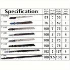 36 darab magas széntartalmú acél fűrészlap, alkalmas fa, műanyag és fém vágására.