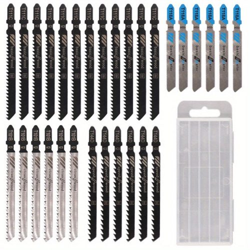 30 db különböző fűrész penge - magas széntartalmú acél, fekete és kék fogantyú