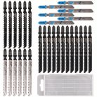 30 db különböző fűrész penge - magas széntartalmú acél, fekete és kék fogantyú