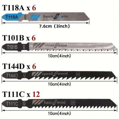 30 db különböző fűrész penge - magas széntartalmú acél, fekete és kék fogantyú
