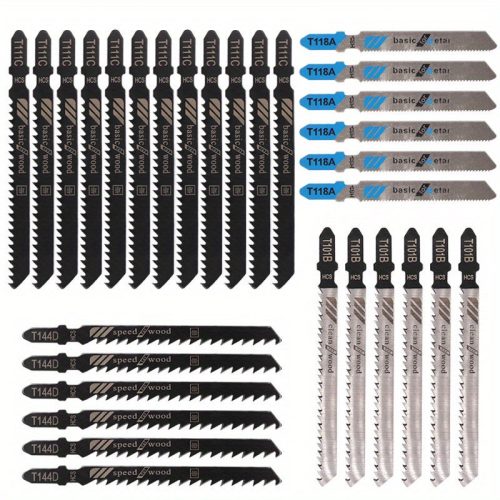 30 db különböző fűrész penge - magas széntartalmú acél, fekete és kék fogantyú