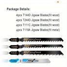 16 db-os Fűrészlap Készlet, 4 Méretben