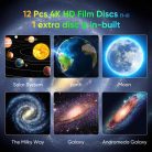 Galaxy projektor éjszakai fény - 13 cserélhető filmes koronggal
