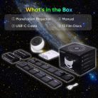 Galaxy projektor éjszakai fény - 13 cserélhető filmes koronggal