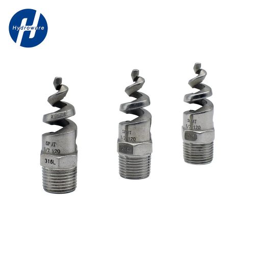 Rozsdamentes acél férfi menetes kúpos spirális permetező fúvóka