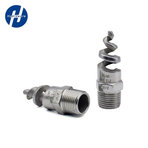 Rozsdamentes acél férfi menetes kúpos spirális permetező fúvóka