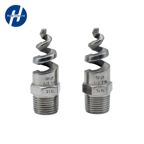 Rozsdamentes acél férfi menetes kúpos spirális permetező fúvóka