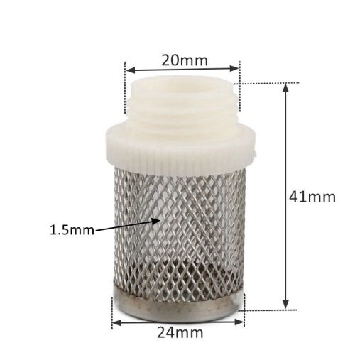 8–20 mm tömlőszűrő – Rozsdamentes acél hálós szűrő, öntözéshez, autómosáshoz, akváriumhoz, vízszivattyú szűréshez.