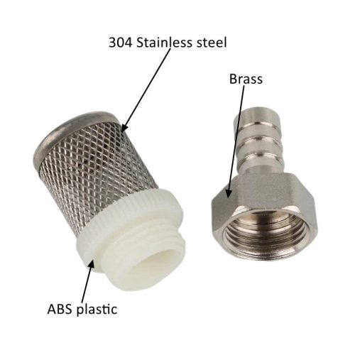 8–20 mm tömlőszűrő – Rozsdamentes acél hálós szűrő, öntözéshez, autómosáshoz, akváriumhoz, vízszivattyú szűréshez.