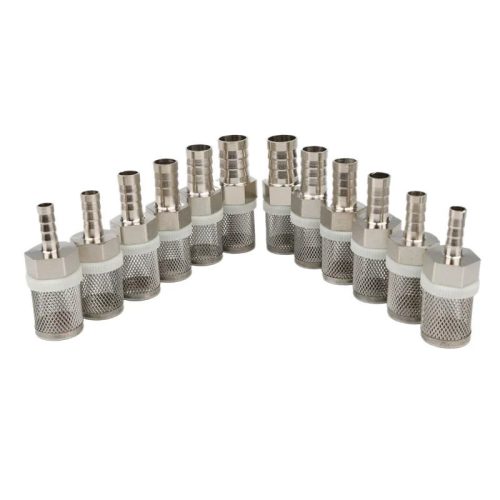 8–20 mm tömlőszűrő – Rozsdamentes acél hálós szűrő, öntözéshez, autómosáshoz, akváriumhoz, vízszivattyú szűréshez.