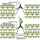 Kerti csepegtető öntöző csap adapter 4-utas elosztó