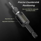 4 az 1-ben Countersink fúrókészlet
