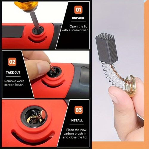 60 db kiváló minőségű grafit ecset a elektromos szerszámokhoz