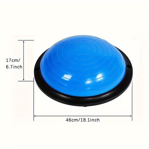 Bosu labda a sebességképzettséghez, egy félkör alakú egyensúlyozó jóga labda fitneszhez és pilateshez. szürke