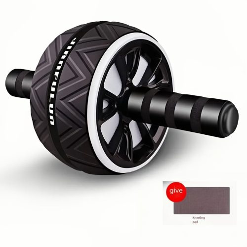 1db Otthoni Fitnesz Hasizom Gyakorló Kerék - Hordozható Mag Erősítő Piros & Fekete Fogantyúkkal, Tartós PP Anyag Has- és Mellizom Edzéshez, Felsőtest Edzéshez Fekete